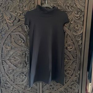 Mock neck fitted dress